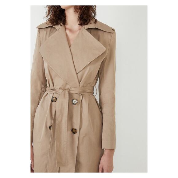 NWT‎ Bardot The Classic Belted Trench Coat 10 Tan - Picture 8 of 8